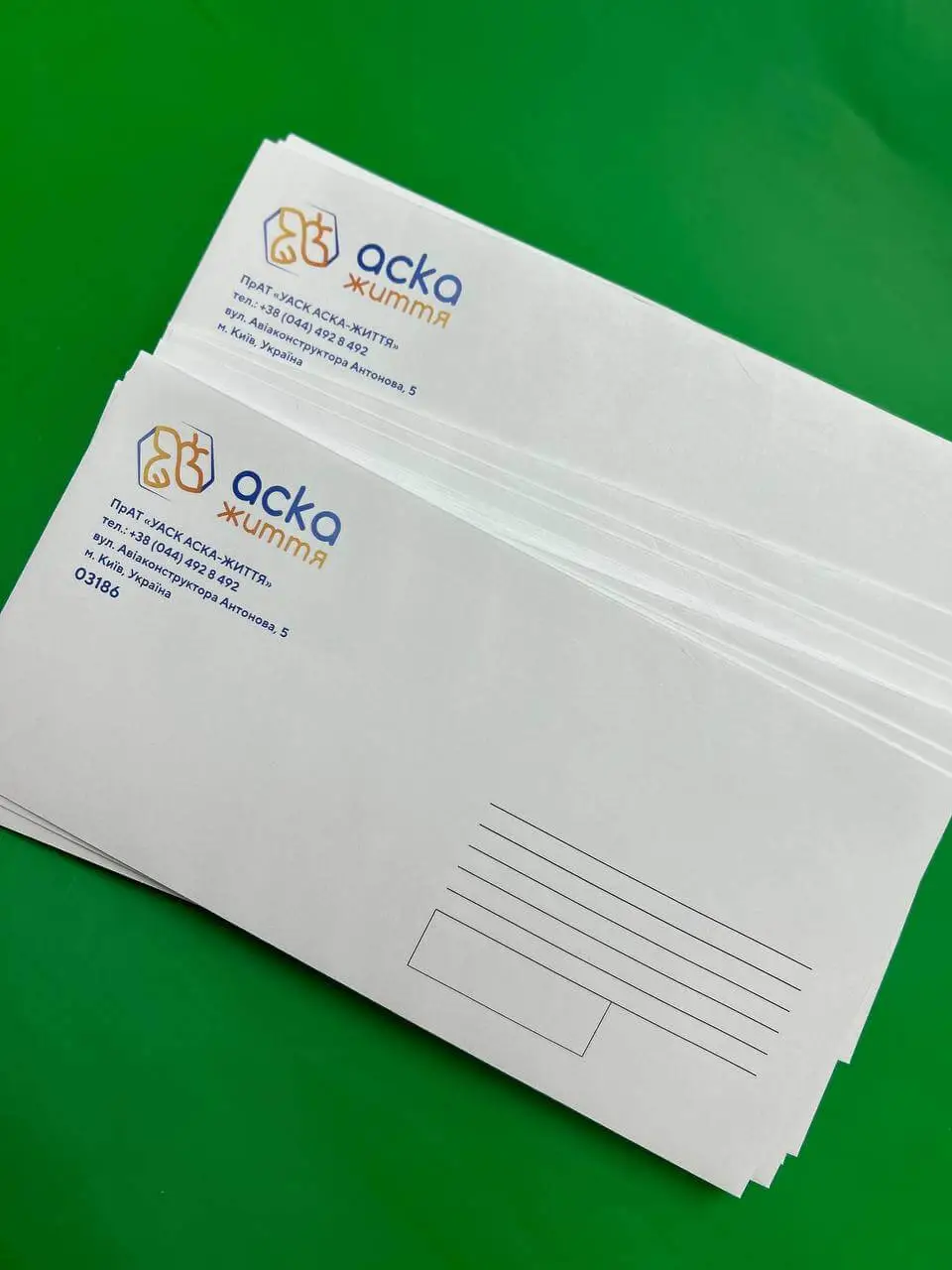 Друк конвертів з логотипом